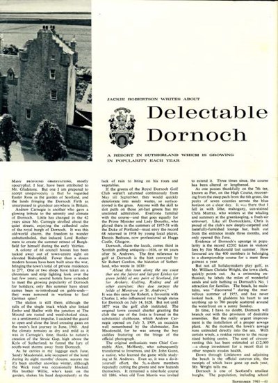 Copy of article 'Delectable Dornoch