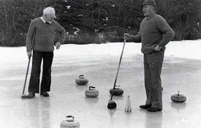 Curling on Loch-an-Treel, 10th February 1979?
