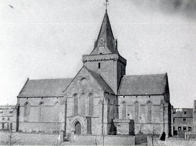 Early photo of Dornoch Cathedral from South