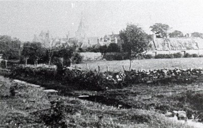 Early photograph of Dornoch from the west