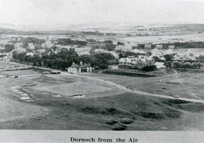 Dornoch from the air view from NE