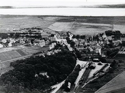 Dornoch from the air viewed from the north