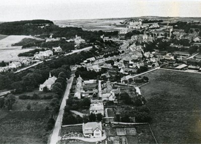 Dornoch from the air viewed from the west