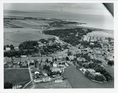 Dornoch from the air viewed from the south