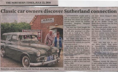 Classic car owners discover Sutherland connection