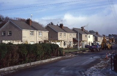 Semi-detached houses northern side of Bishopfield 