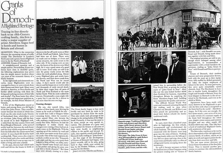 Magazine article on Grants of Dornoch - A Highland Heritage