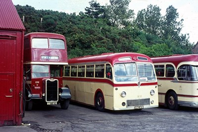 Buses at Dornoch Bus Garage