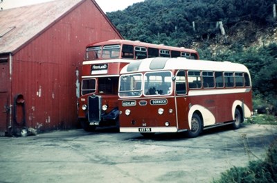 Buses at Dornoch Bus Garage