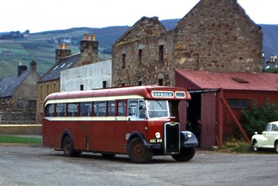 Highland bus registered no KSC 919 at Helmsdale