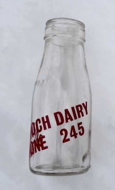 Dornoch Dairy 1/2  pint milk bottle