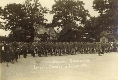 Territorials leaving Dornoch 5/8/1914