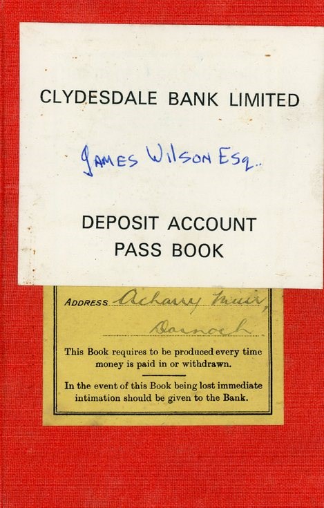 Clydesdale Bank Limited Deposit Account Pass Pook