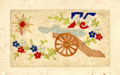 Silk embroidered postcard WW1