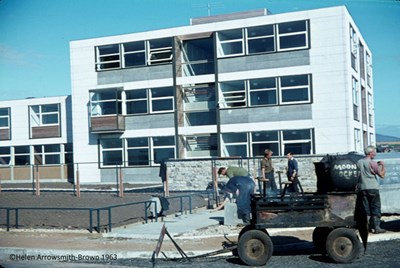 Construction team at Dornoch Academy 1963