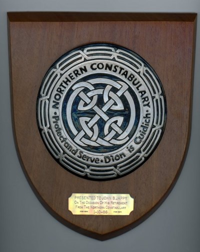 Northern Constabulary retirement shield