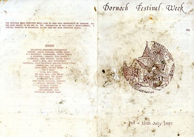 Programme Dornoch Festival Week 1987