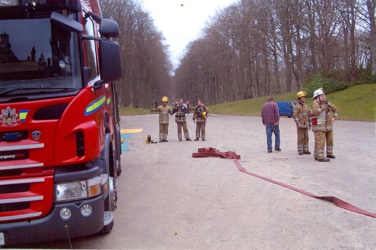 Fire Brigade training at Dunrobin