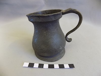 Pewter tankard used as a measure