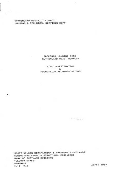 Sites Investigation & Foundation Recommendations