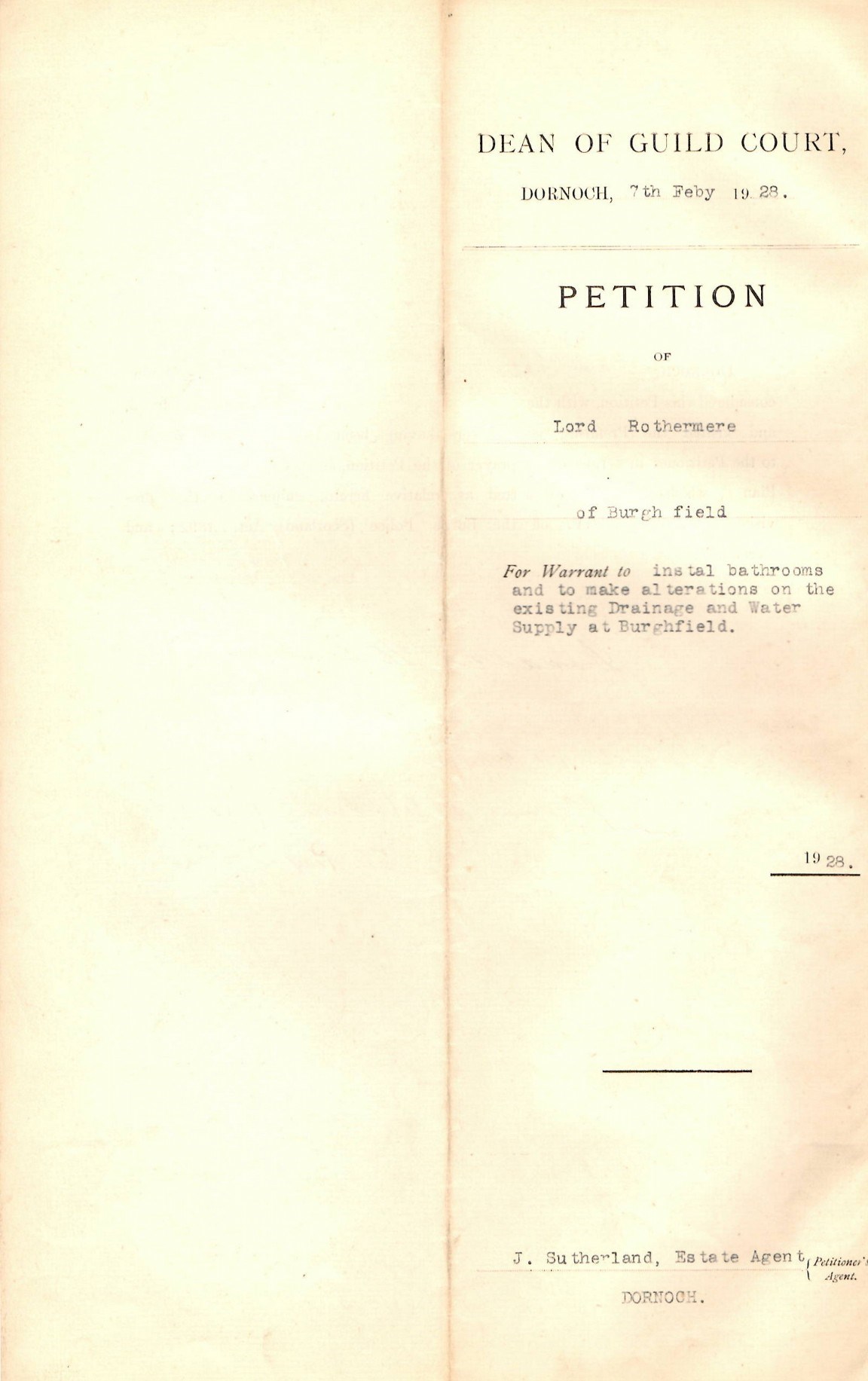 Petition to install bathrooms and alterations to Burghfield