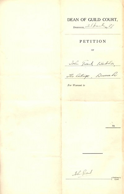 Petition to alter frontage of the property of Belline