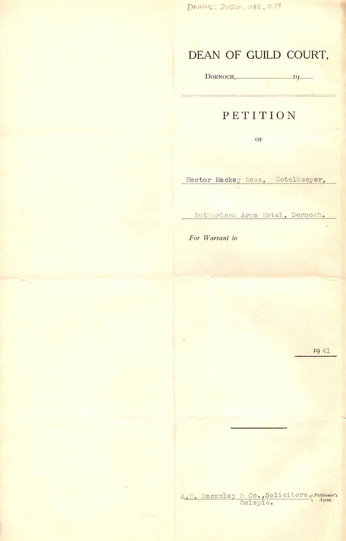 Petition to convert a small garage