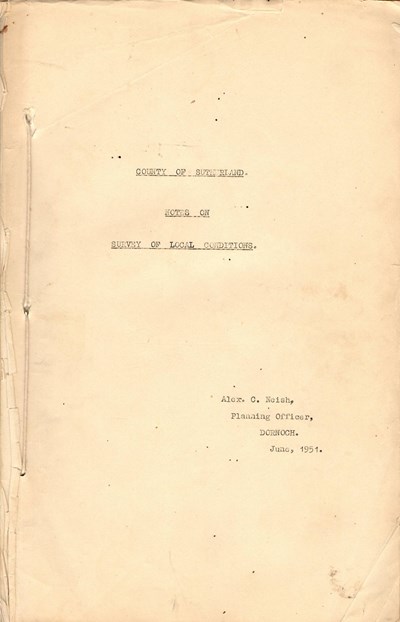 County of Sutherland Notes on Survey of Local Conditions