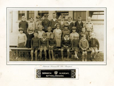 Photograph of class of 1935 Dornoch Academy