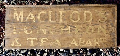 Macleod's Luncheon and Tea Apartments sign