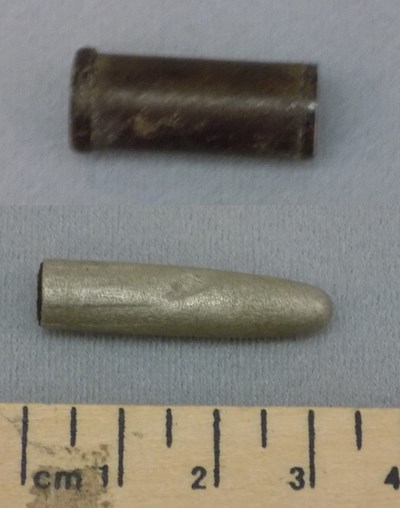 Bullet with cartridge case