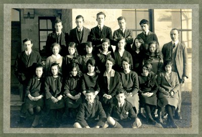 Group of children and teachers at the Burgh School c 1923
