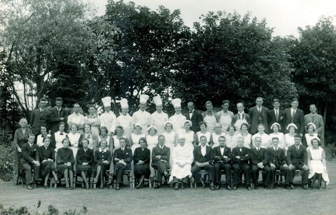 Staff of the Station Hotel, Dornoch c 1950
