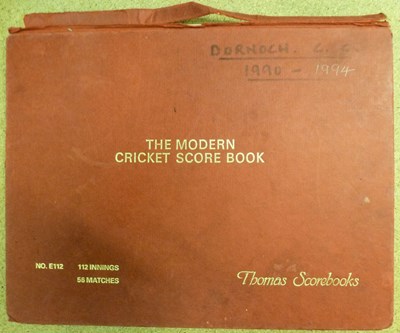 Dornoch Cricket Club Scorebook 1990-1994