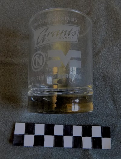 Commemoration Glass for the Dornoch Firth Bridge Race, 1991
