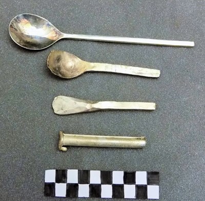 Spoon from silver-smithing workshop