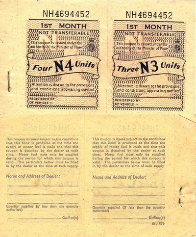 Digital photograph of	Book of unused fuel coupons