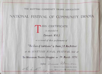 National Festival of Community Drama Certificate