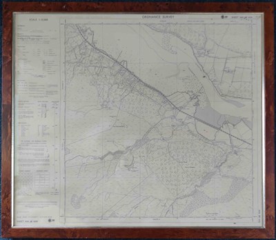 Ordnance Survey Map sheet 68NE framed
