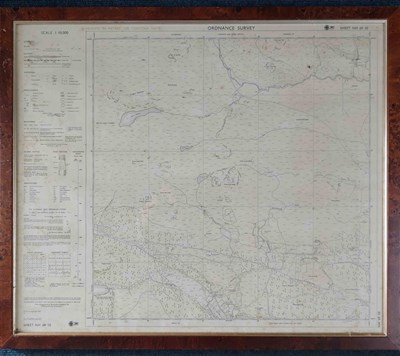 Ordnance Survey Map sheet 69SE framed