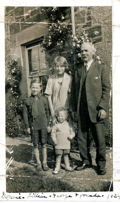 Monochrome photograph of the Calder Family