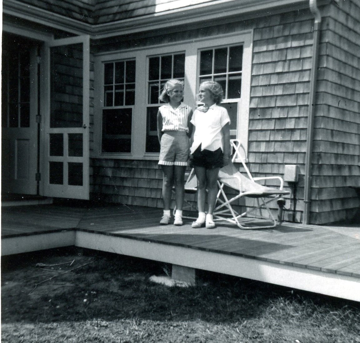 Susan and Janet Pipet outside Lillian’s (nee Ross) front door