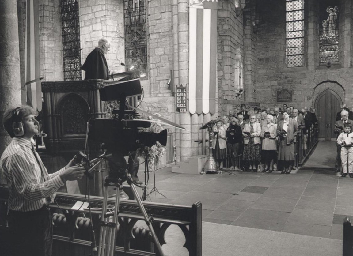 Filming of a Service in Dornoch Cathedral as part of 1989 Pageant