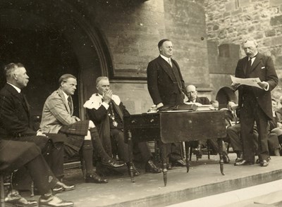 Viscount Rothermere receiving the Freedom of the Burgh 1928