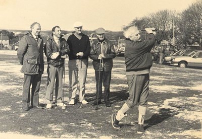 Denis Lovell teeing off