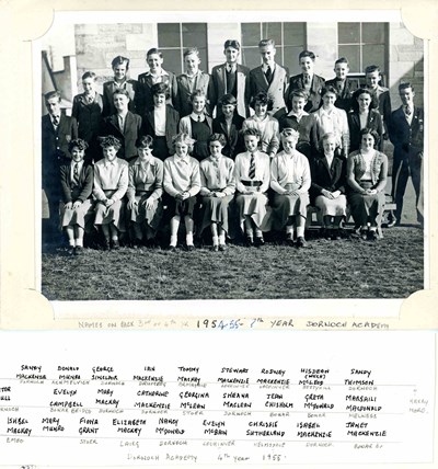 Dornoch Academy 3rd year 1954-55 Class Photo