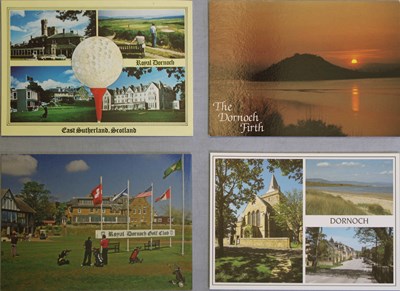 Set of 4 colour postcards of Dornoch