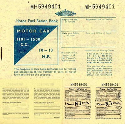 Motor Fuel Ration Book