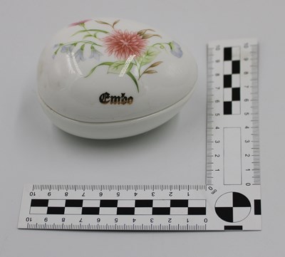 Egg shaped china souvenir