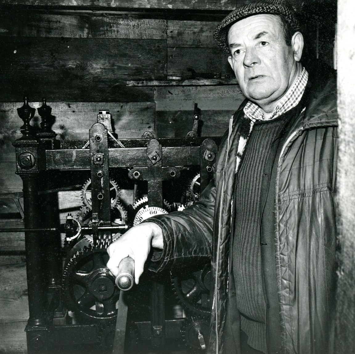 Monochrome images of Uisdean Morrison and the Cathedral Tower